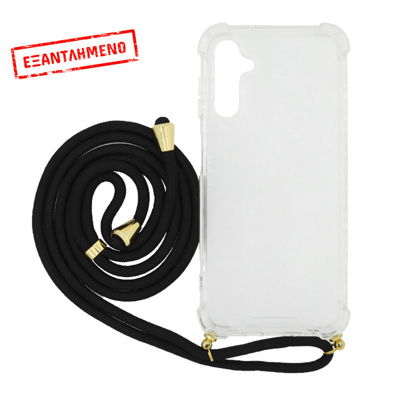 Θήκη Ancus Crossbody για Samsung A14 A146B A145F με Κορδόνι Μαύρο