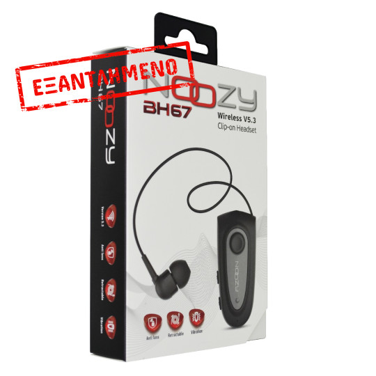 Bluetooth Hands Free Noozy Roller BH67 Bluetooth V.5.3 με Δόνηση Multi Pairing Γκρι