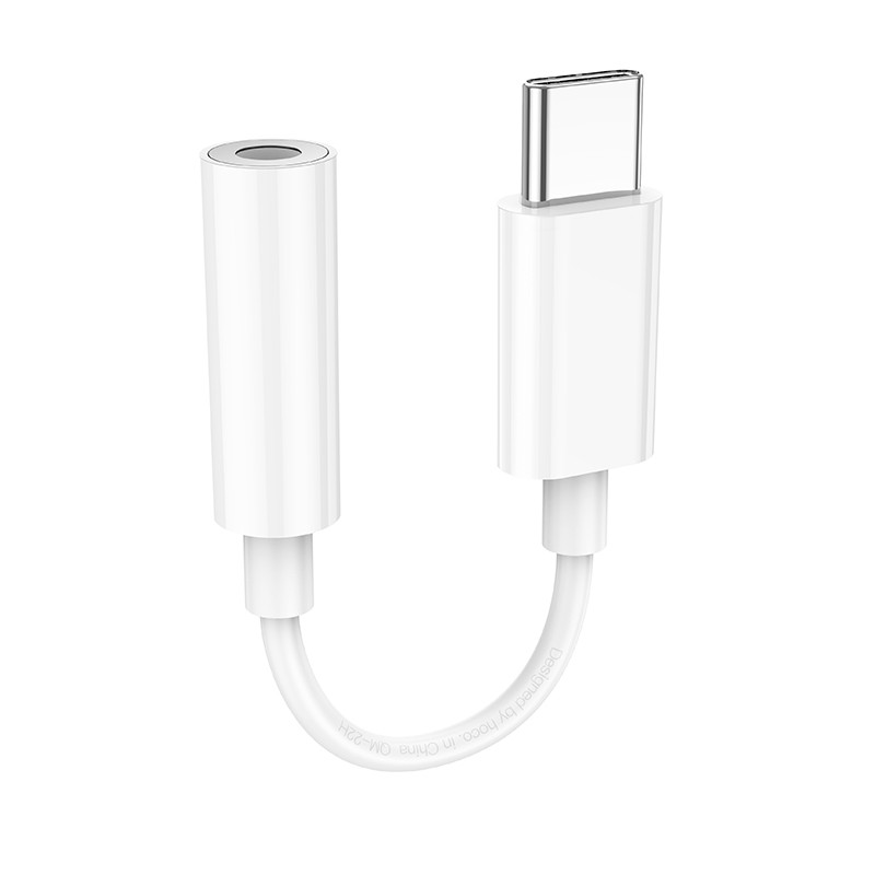 Αντάπτορας  Hoco LS35 USB-C σε 3.5mm Θηλυκό Λευκός Συμβατός με όλες τις Συσκευές