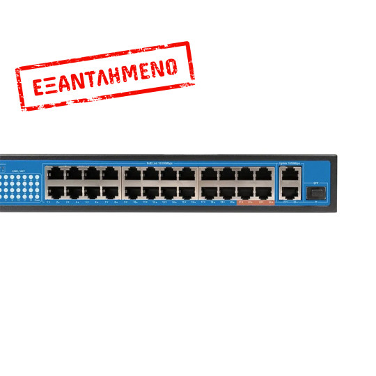 Ethernet Switch Ewind EW-S1627CF-AP 24x10/100Mbps  + 2x10/100/1000Mbps  RJ45 + 1x100/1000Mbps  Gigabit Uplink PoE Fiber Switch