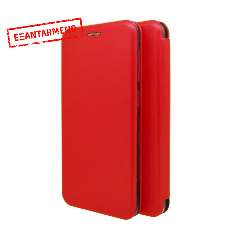 Θήκη Book Ancus Magnetic Curve για Xiaomi Redmi 13C TPU Κόκκινο