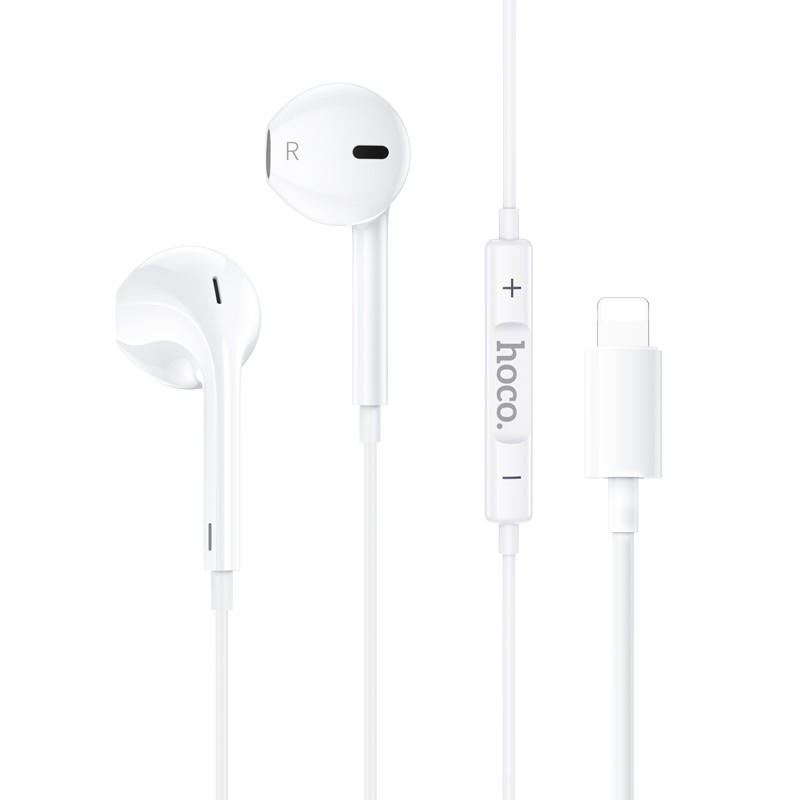 Hands Free Hoco M111 Primero Series Earphones Stereo Lightning Λευκά 1,2μ