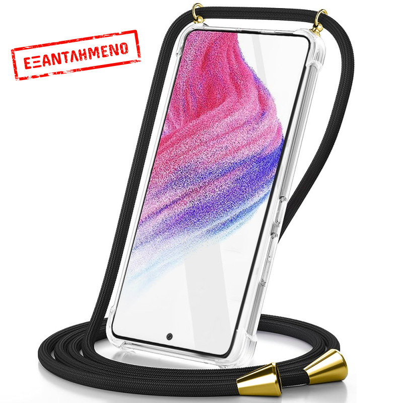 Θήκη Ancus Crossbody για Samsung SM-A256 Galaxy A25 5G με Κορδόνι Μαύρο