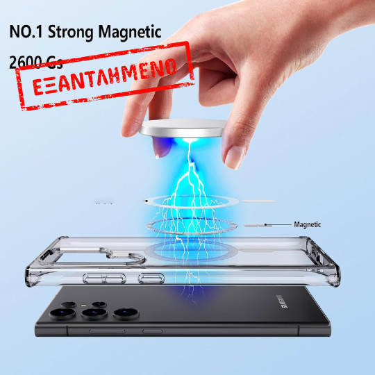 Θήκη TPU Ancus Magnetic Ring για Samsung SM-S928B Galaxy S24 Ultra Διάφανη