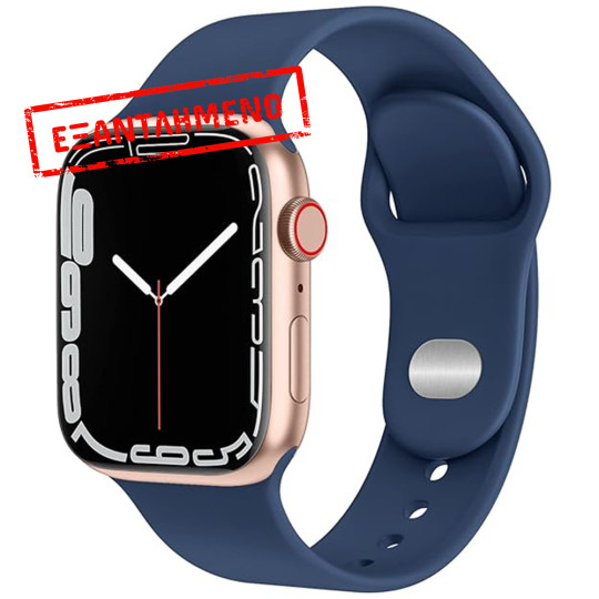 Watchband Noozy 42/44/45/49mm για Apple Watch 1/2/3/4/5/6/7/8/9/se/ultra 1/ultra 2 Σκούρο Μπλε Silicon Band