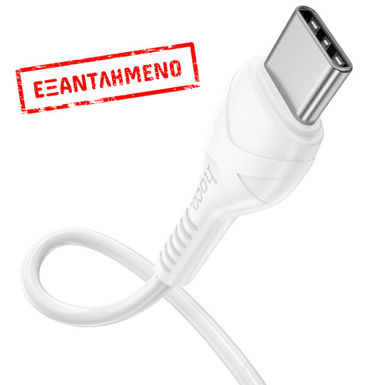 Καλώδιο σύνδεσης Hoco X37 Cool Power USB-C σε USB-C Fast Charging 60W 3A Λευκό 1m