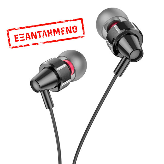 Hands Free Hoco M90 Delight Earphones Deep Bass Stereo USB-C Συμβατά με Όλες τις Συσκευές USB-C Μαύρο 1.2m