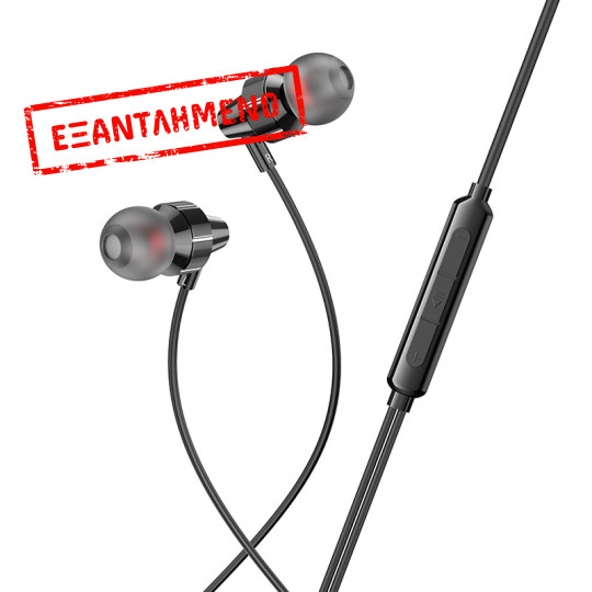 Hands Free Hoco M90 Delight Earphones Deep Bass Stereo USB-C Συμβατά με Όλες τις Συσκευές USB-C Μαύρο 1.2m