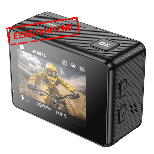 Sports Camera  Hoco DV101 2160p/30fps 4K 30M Waterproof (με Θήκη) και Wifi