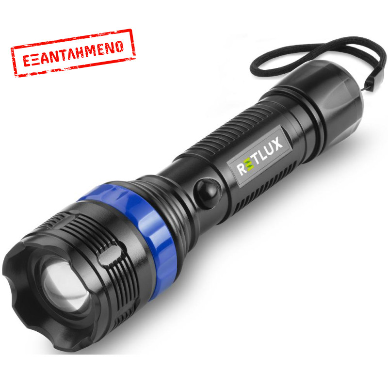 Φακός Retlux RPL 150 100 Lumens Απόσταση Δέσμης: 50m Αυτονομία: 48h Βάρος: 94gr IP22 Πλαστικό