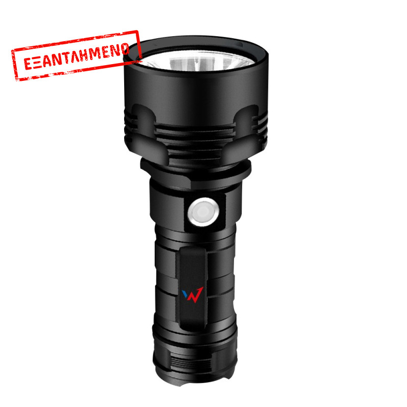 Φακός Wonder Wt10001W 1000 Lumens Απόσταση Δέσμης: 500m Αυτονομία: 4h Βάρος: 310gr IP44 Μεταλλικός