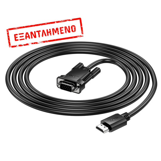 Αντάπτορας Hoco US12 HDMI  to VGA HD 1080P Μαύρο 2m