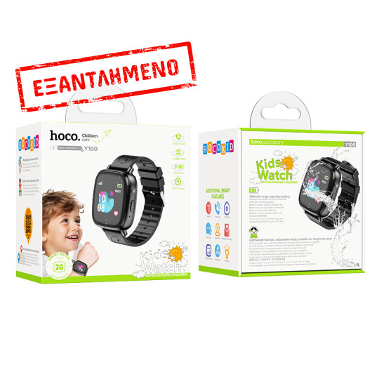 Kids Smartwatch Hoco Y100 2G 400mAh 1.44”  με Δυνατότητα Κλήσεων Μαύρο