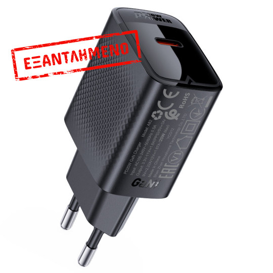 Φορτιστής Ταξιδίου Acefast A82 GaN USB-C 20W Μαύρος