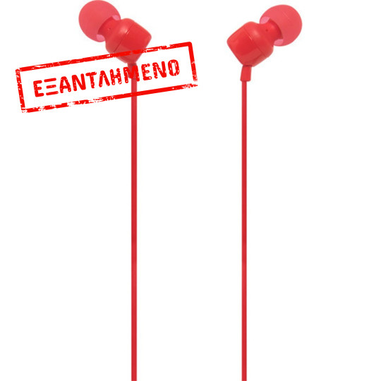 Hands Free JBL Tune 160 In-ear 3.5mm 9mm Dynamic Driver Pure Bass Sound με Μικρόφωνο JBLT160RD Κόκκινα