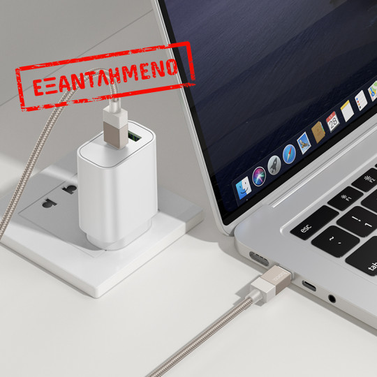 Καλώδιο Σύνδεσης X110 Honorific USB-C σε USB-C 60W Χρυσό 1m