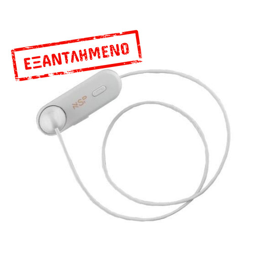 Ακουστικό Bluetooth V4.2 με μικρόφωνο και Magnet Clip (2 Devices) Λευκό NSP BN118
