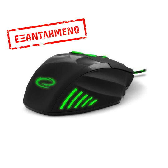 Wolf Gaming mouse ενσύρματο μαύρο/πράσινο 7 Keys 2400dpi EGM201