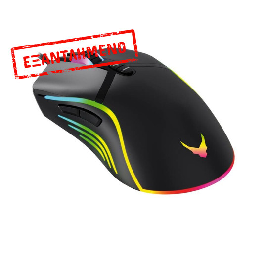 Varr RGB Gaming mouse1000/1600/3200/6400Dpi Μαύρο VGMB03