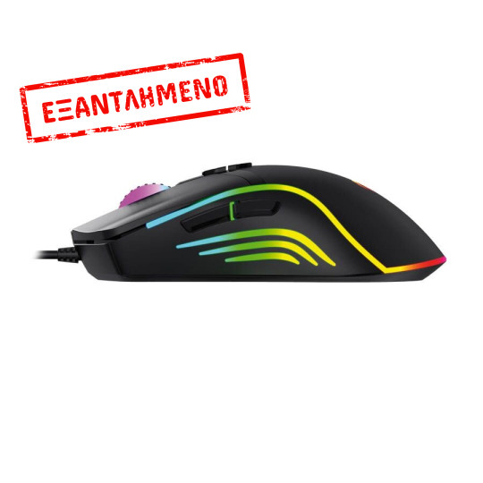 Varr RGB Gaming mouse1000/1600/3200/6400Dpi Μαύρο VGMB03