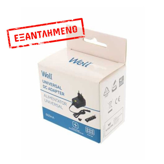 Τροφοδοτικό AC/DC Well PSUP-SMP-600MA/6T/2-WL