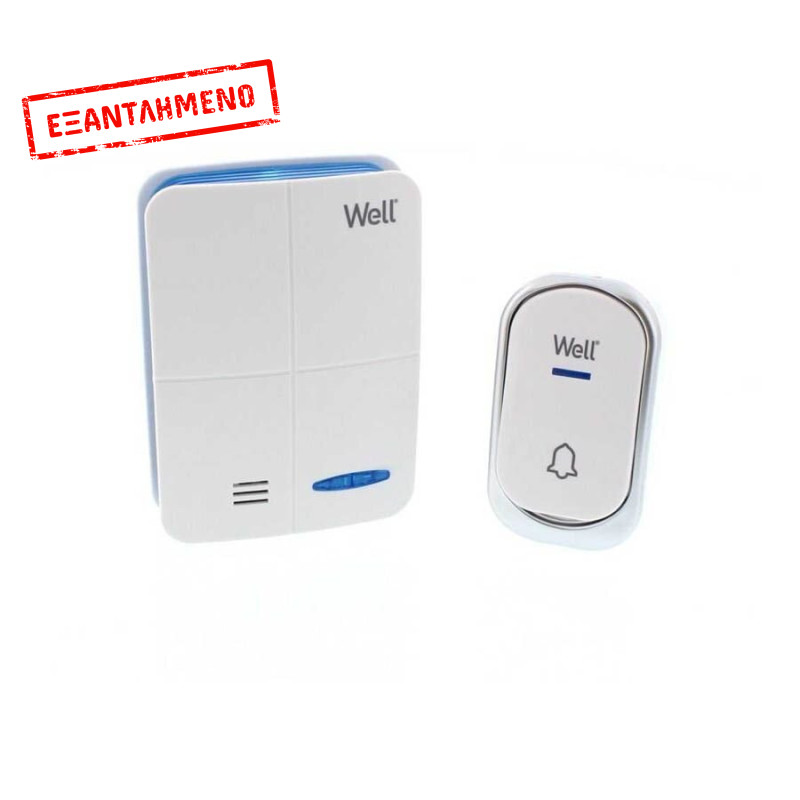 Κουδούνι ασύρματο πόρτας DC/DC 32 μελωδιών IP62 BRIEF Well DOORBELL-BRIEF-WL