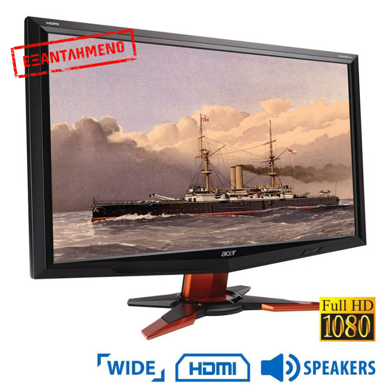 Used Monitor GD245HQ/Acer/24"FHD/1920x1080/Wide/Black/w/Speakers/D-SUB & DVI-D & HDMI