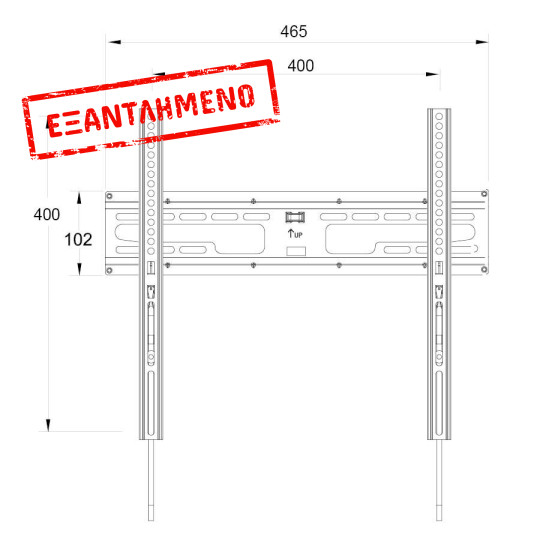 Βάση TV Well 23" - 60" Σταθερή με κορδόνι TVS-LCD-FXS60-WL