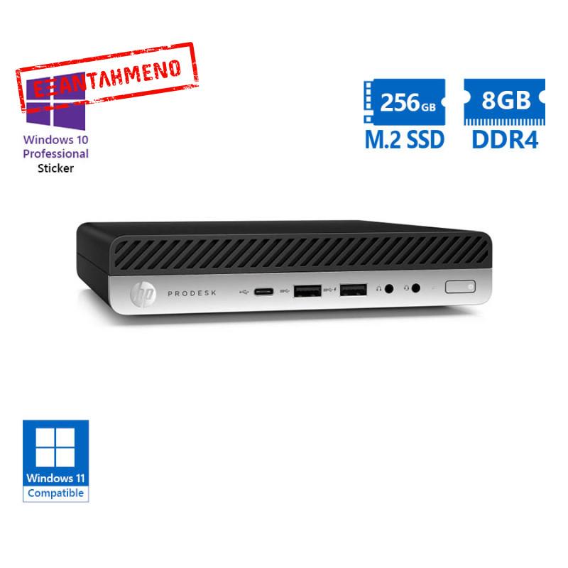 HP ProDesk 600G4 DM i3-8100T/8GB DDR4/256GB M.2 SSD/No ODD/10P Grade A Refurbished PC