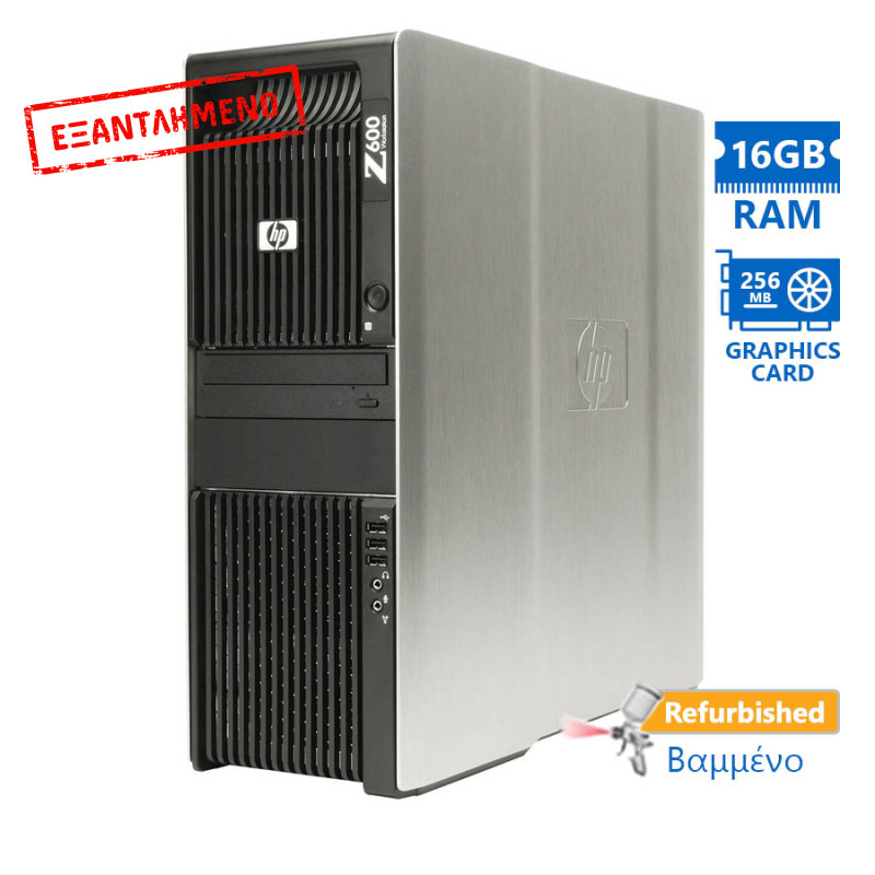 HP Z600 Tower Xeon E5620(4-Cores)/16GB DDR3/1TB/Nvidia 256MB/DVD/7P Grade A+ Workstation Refurbised