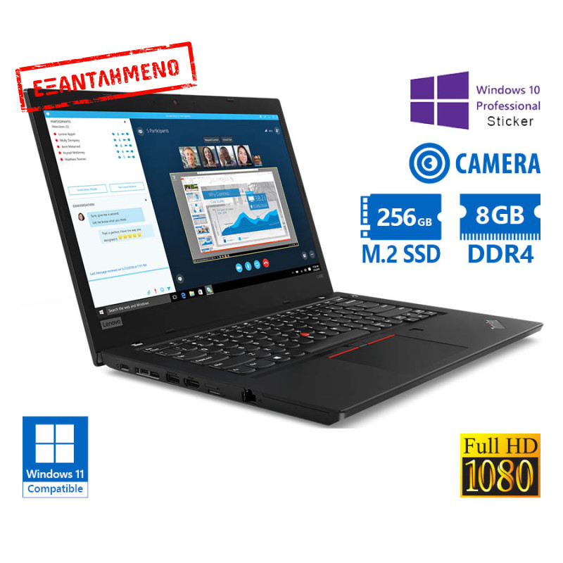 Lenovo ThinkPad L480 i3-8130U/14\\"FHD/8GB DDR4/256GB M.2 SSD/No ODD/Camera/10P Grade A Refurbished La